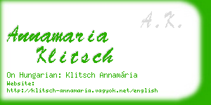 annamaria klitsch business card